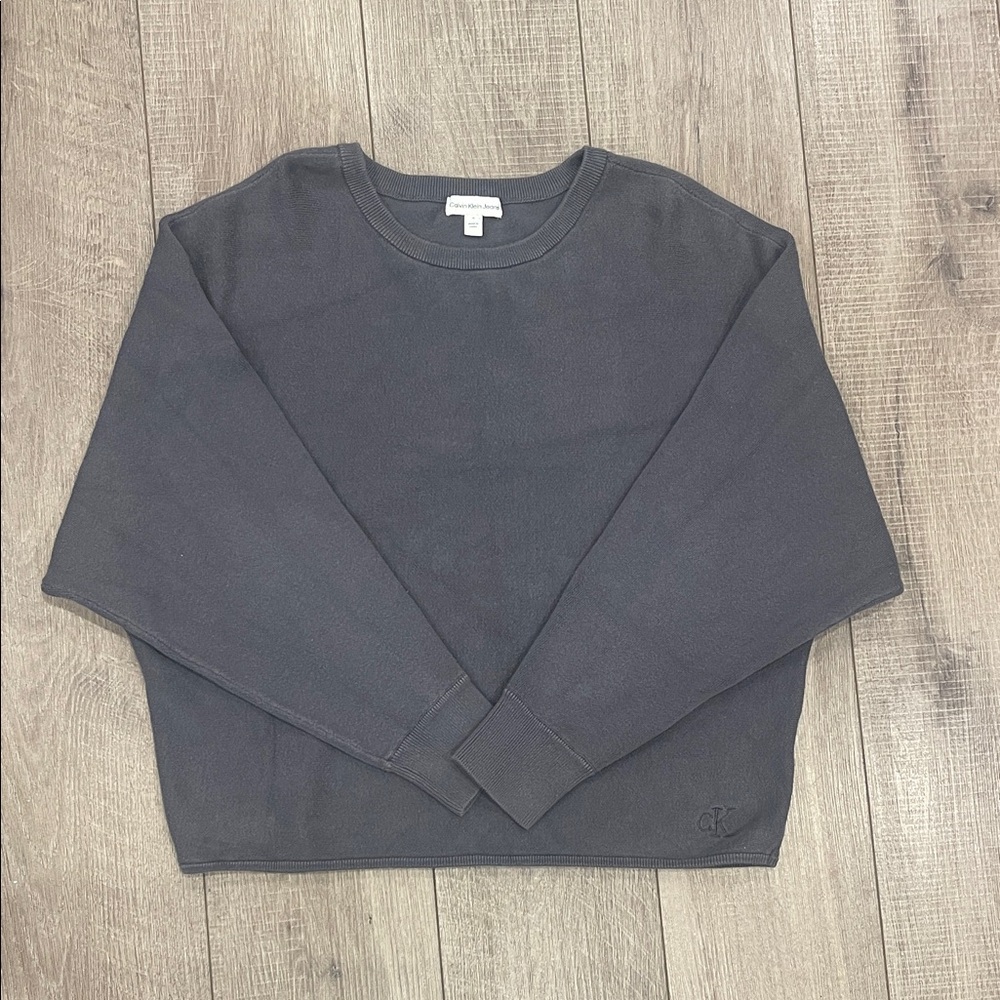 Calvin Klein Jeans Crewneck Gray Sweater Size Medium